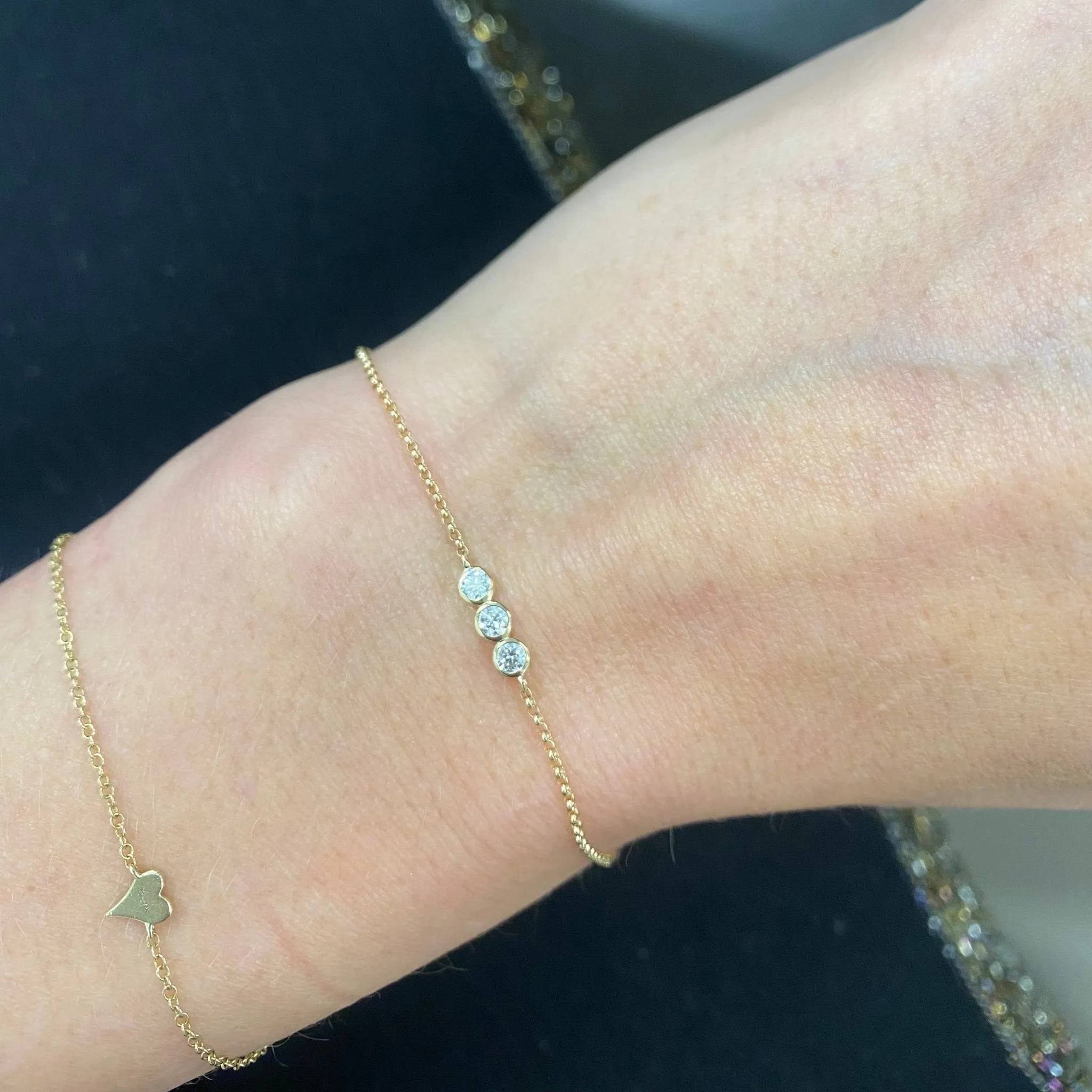 Triple Bubble Diamond Bracelet