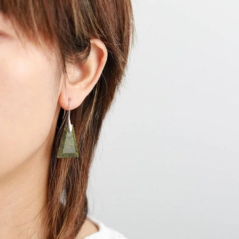 'Wiluray' Green Jasper Earrings