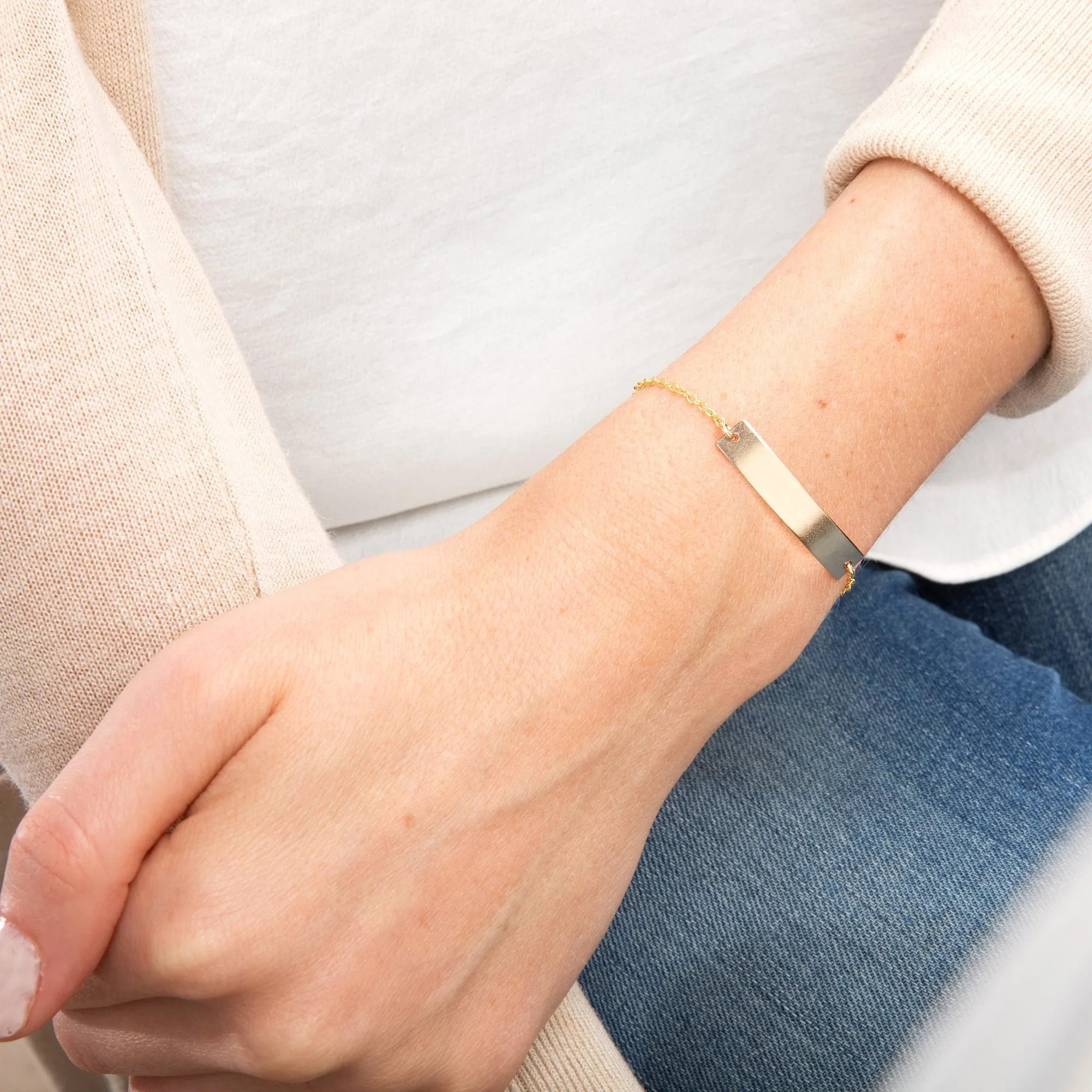 Zodiac Constellation Rectangle Bar Bracelet - CG337B. Starts at